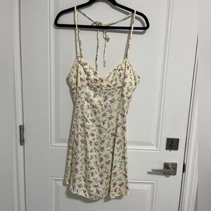 Zara Women’s Floral Print Open Back Strappy Mini Dress - Size L